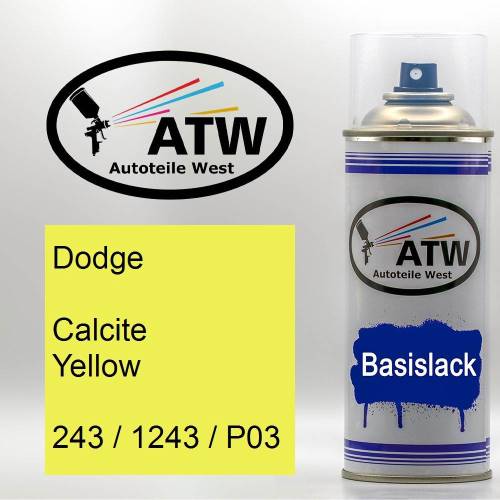 Dodge, Calcite Yellow, 243 / 1243 / P03: 400ml Sprühdose, von ATW Autoteile West.